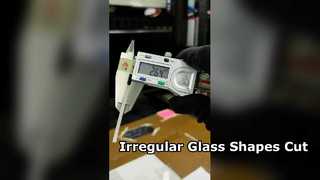 Cięcie laserowe szkła szafirowego o grubości 3 mm w celu uzyskania nieregularnych kształtów