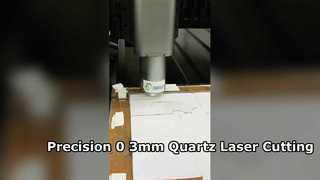 Dwustronne cięcie laserowe matowego szkła kwarcowego o grubości 0,3 mm