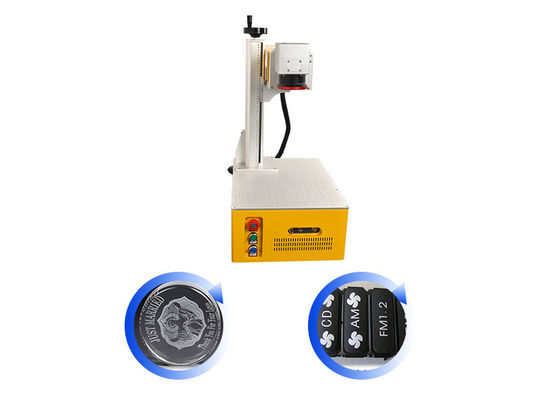 Yellow Mini Portable UV Laser Marking Machine 5W For Marking EVA And Placstic